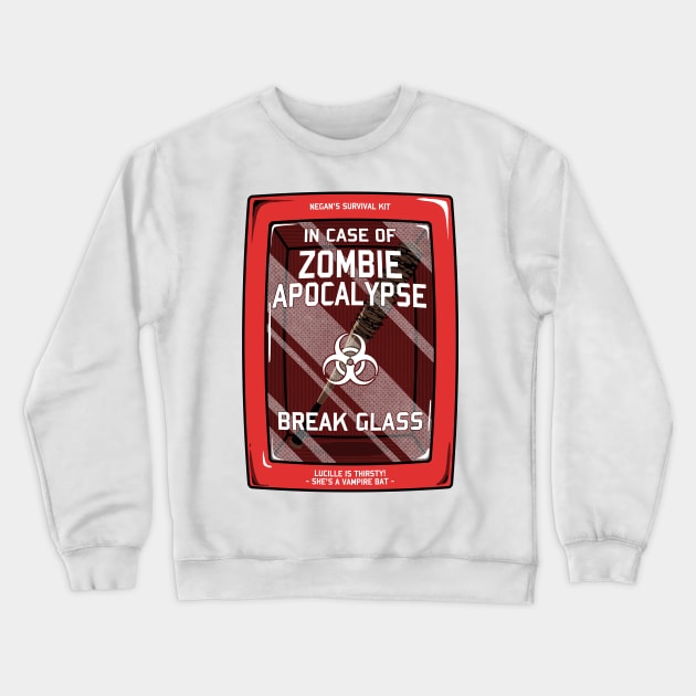 In case of Zombie Apocalypse Crewneck Sweatshirt by KinkajouDesign